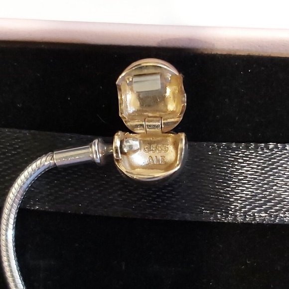Authentic Pandora Essence Sterling Silver & 14k Gold Bracelet 596003-19 7.5" - Picture 9 of 9